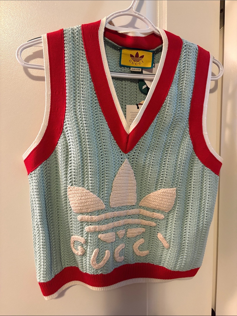 ADIDAS/GUCCI Crochet top size medium NWT